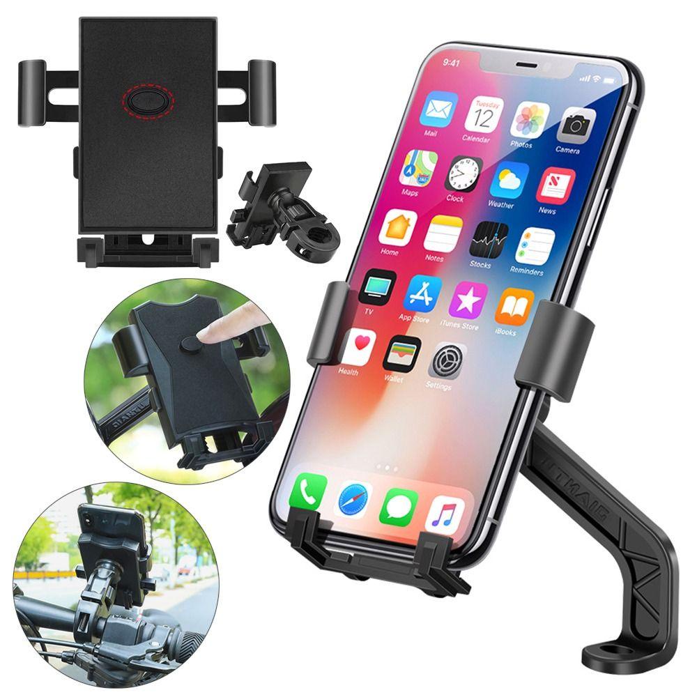 R-FLOWER Klip Penyangga Penahan Hp Sepeda360° Kendaraan Elektrik Rotasi