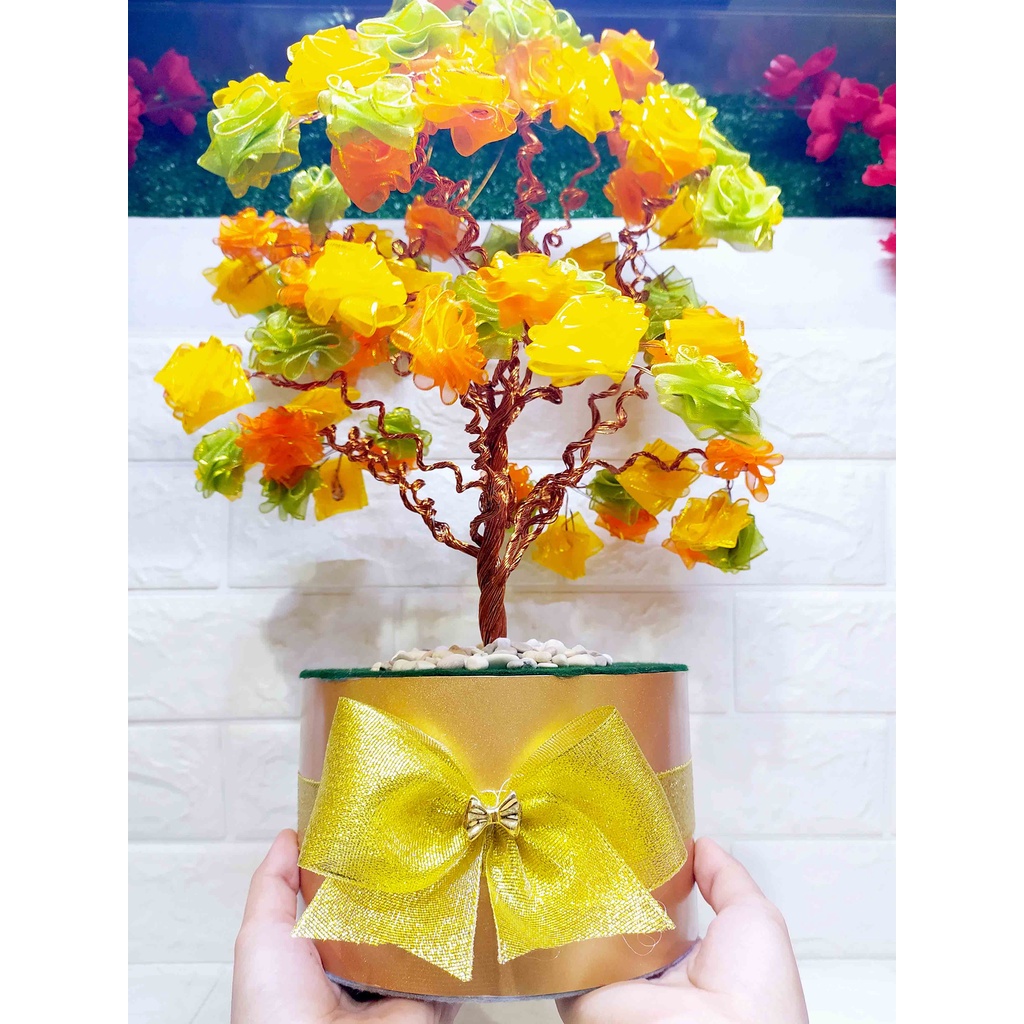 Pajangan Imitasi Bonsai Dekorasi Cantik + Autumn Blooms