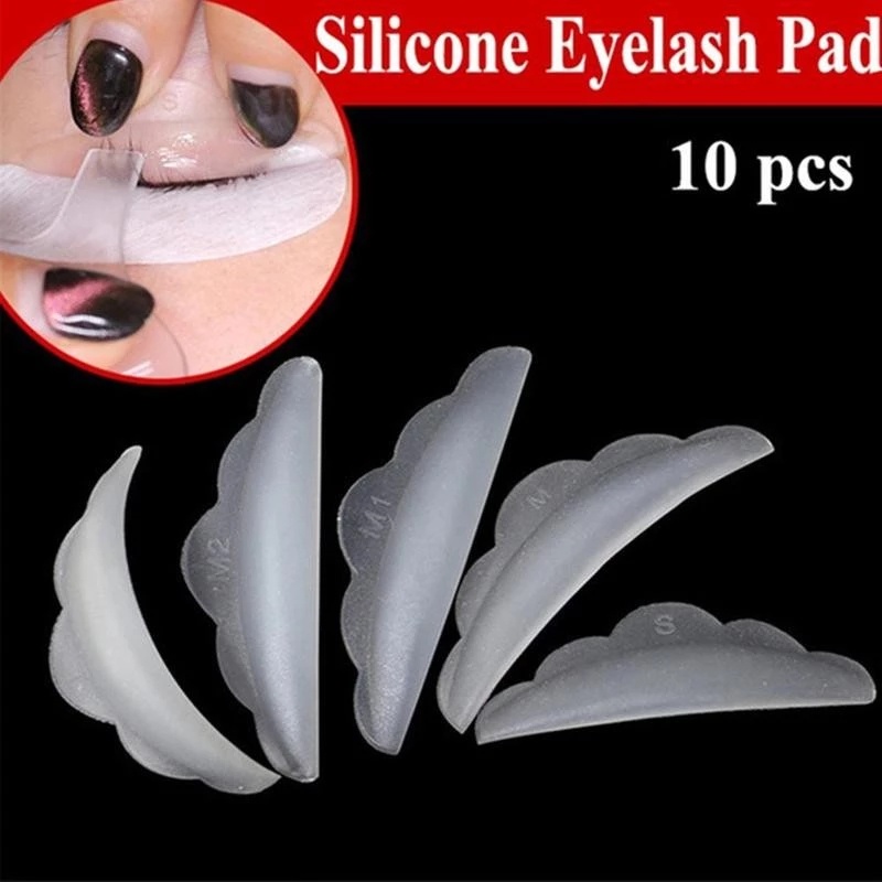 10Pcs / Set Curler Shield Pads Makeup Beauty Tool Lash Lift Rods Reusable Lash Lift Shields Silicone Lash Lift Pads Rods Lift Pads 5 Size Super Soft Eyelash Perming