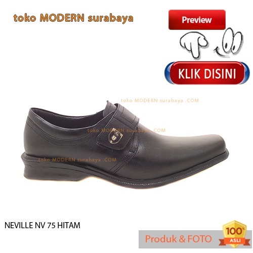 NEVILLE NV 75 BLACK sepatu pantovel pria casual