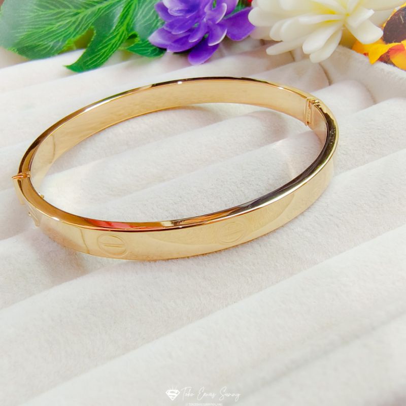 GELANG OVAL POLOS  300%375%GOLD