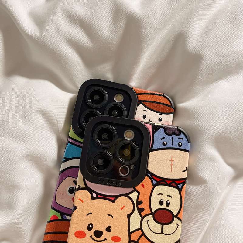 Lovely！Winnie Bear &amp; Monster Soft Case HP Xiaomi Redmi 9T Note 7 8 10 Pro 5G New Casing Apple