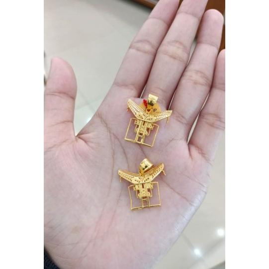 Liontin Rumah Adat Toraja Emas Asli