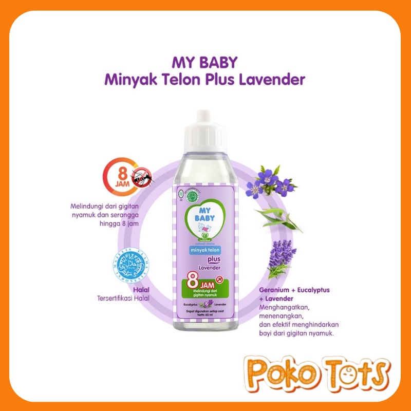 My Baby Minyak Telon Plus Lavender 60ml, 90ml dan 150ml Minyak Telon Bayi