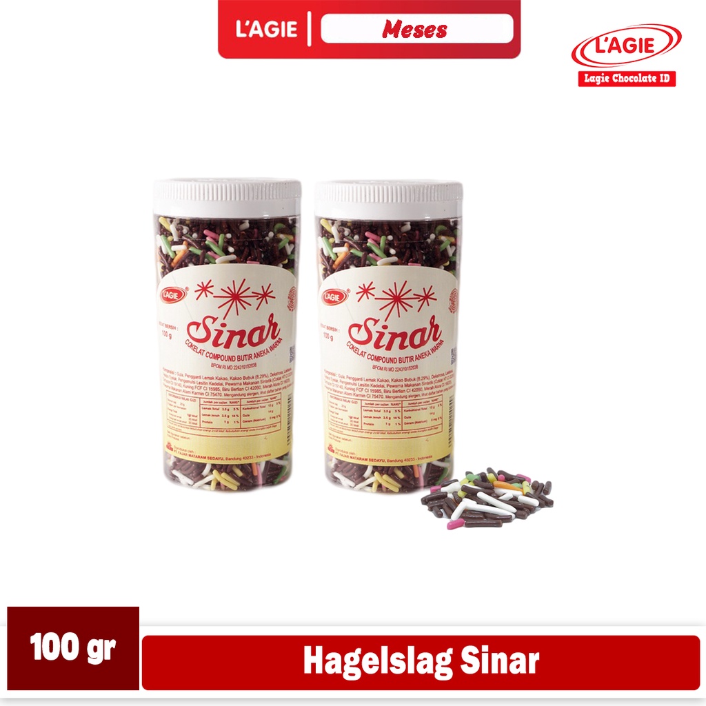 

LAGIE HAGELSLAG SINAR ANEKA WARNA 100GRAM 2 BOTOL