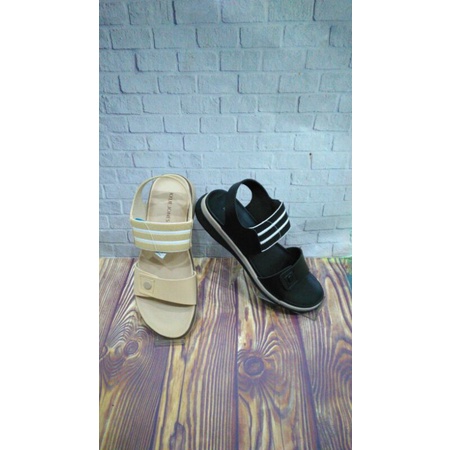 sendal wanita kylie jones davira 01 krem dan hitam