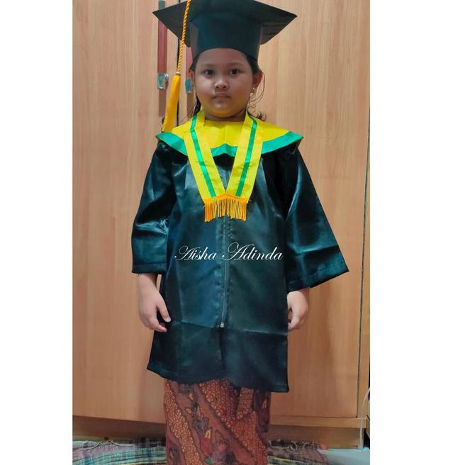 ➣ BAJU TOGA WISUDA ANAK TK PAUD SETELAN 1 SET BERKUALITAS ORIGINAL 100% SUPPLIER BEST SELLER ۝