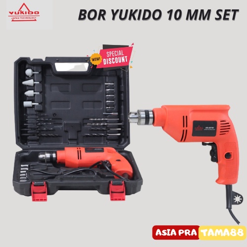 PROMO MURAH LEBAY!!!! YUKIDO JAPAN TOOL MESIN BOR 10MM PUTARAN BOLAK BALIK (full tembaga) BOR KAYU BETON BESI TIPE AB-60FW FARIABLE SPEDD BOR TERMURAH SPESIAL EDITION