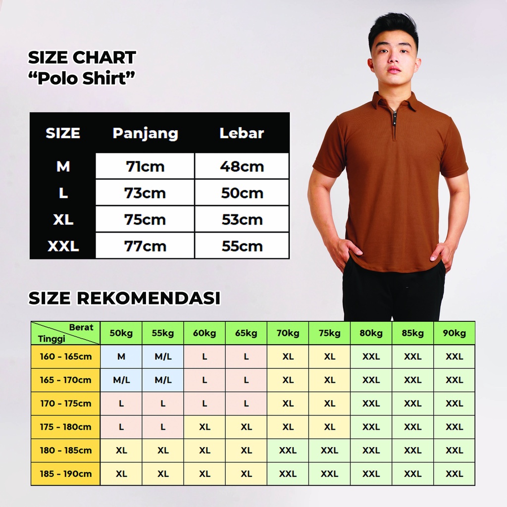 Kaos Kerah Polo Shirt Pria Polos Lengan Pendek Original Broguy