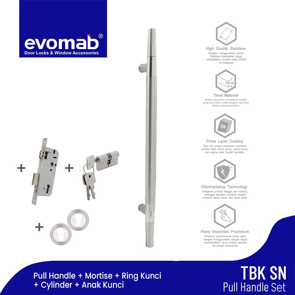 evomab Pull Handle Pintu Minimalis PH100-TBK