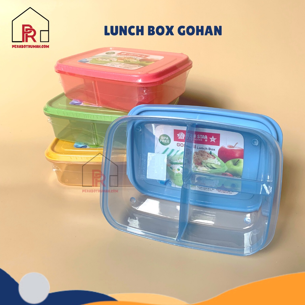 Tempat Makan Sekat Gohan / Lunch Box Kotak Bekal Anak Sekolah Lucu