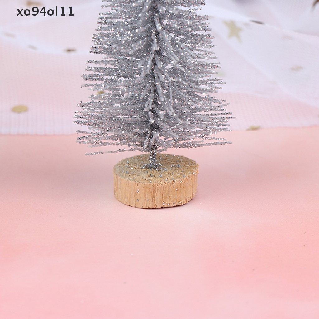 Xo 3PCS/set Pohon Natal Tahun Baru Mini Little Pine Tree Dekorasi Meja Natal OL