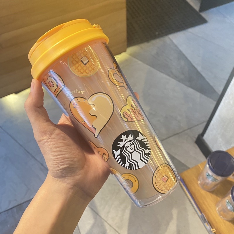 Tumbler starbucks yellow butter grande plastic tumbler