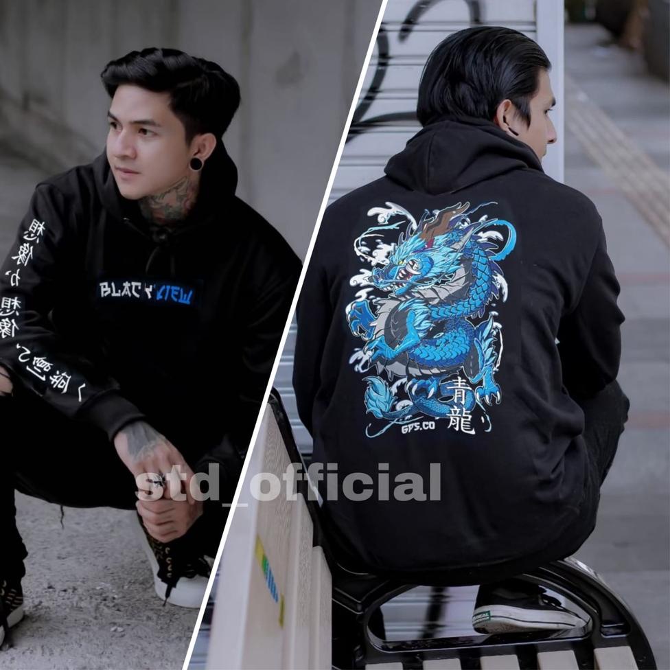 Hot Sale Jaket hoodie pria blackview hodie motor sunmori naga biru Jacket distro bandung orinal gps 