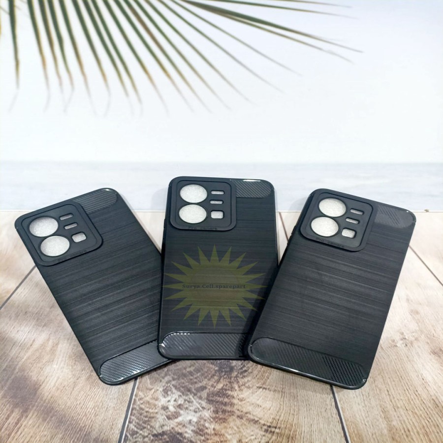 VIVO Y35 Y33T Y33S Y15S Y01 CASE SOFTCASE IPAKY CARBON SOFT BLACK KARBON SILIKON HITAM FULL BLACK CASING COVER VIVO Y15S VIVO Y01