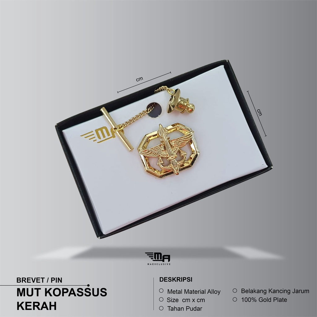 PIN MUT KOPASSUS KERAH BREVET BRIVET