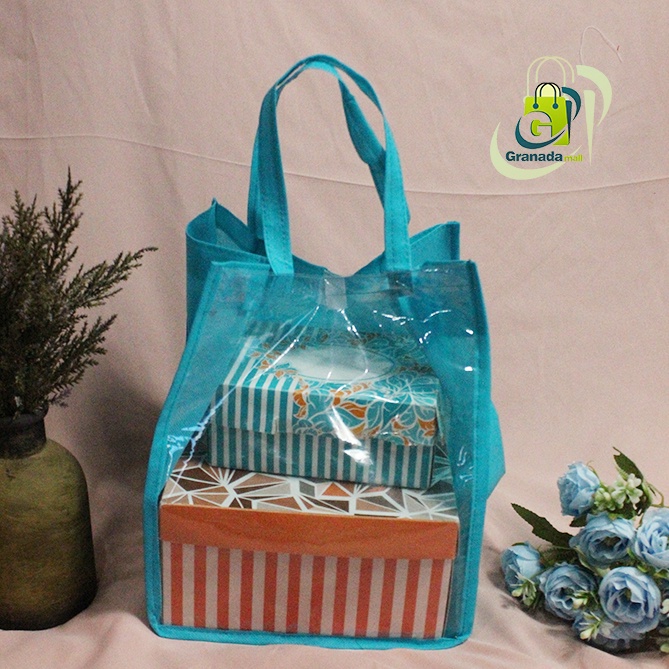 

READY STOK SIAP KIRIM GOODIE BAG KOMBINASI MIKA DEPAN POLOS
