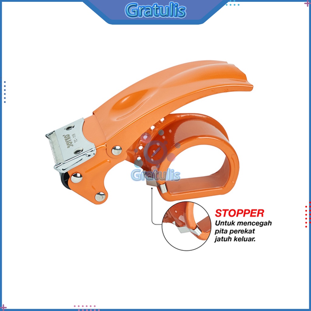 TAPE DISPENSER LAKBAN JOYKO [TC-119] / CUTTER TEMPAT ALAT PEMOTONG SOLASI SOLATIP LAKBAN BESAR
