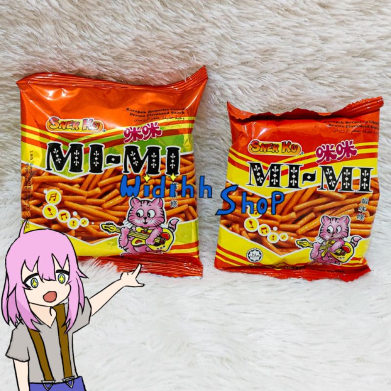 Snek Ku Mi Mi Kerupuk Jadul 22gram / mimi / Kerupuk mimi