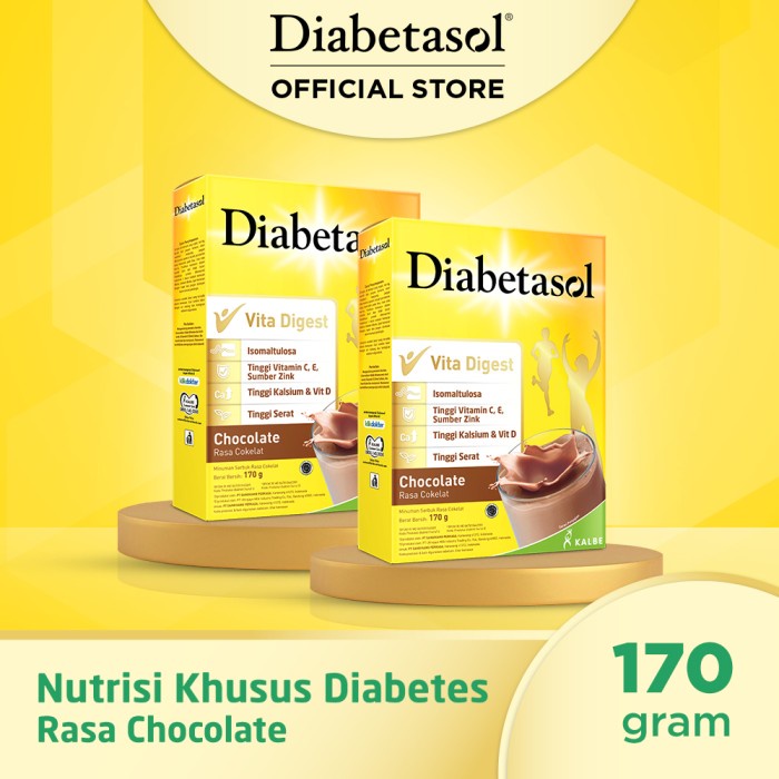 

[ COD ] Diabetasol Chocolate 170g - 2 Pcs