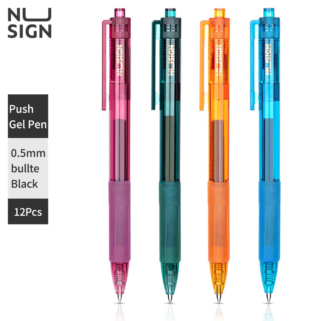 

Pulpen Deli Gel Cetek 0.5mm Warna Tinta Hitam Dengan Rubber Grip-NS561