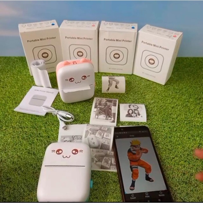 Terlaris Mini Printer Protable Thermal Printing Machine Bluetooth Mini Foto