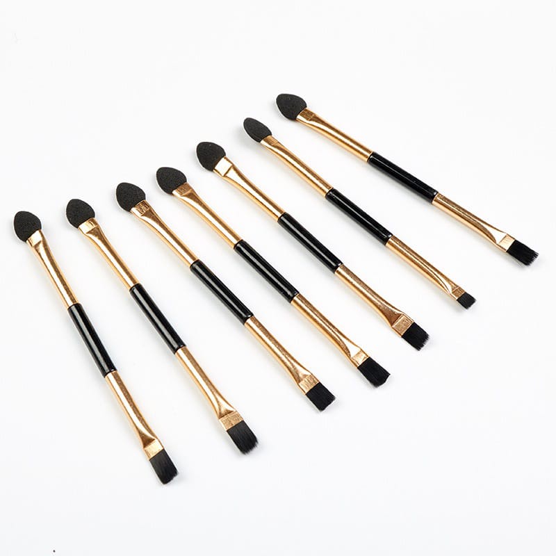 Make Up Brush Eyeshadow Double And Blending 2in1 Gold Eye Makeup Tool F948