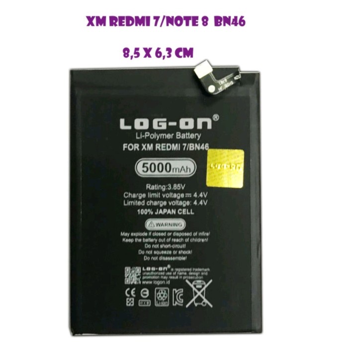 BATERAI XIAOMI REDMI 7 REDMI NOTE 8 BN46 DOUBLE POWER ORIGINAL