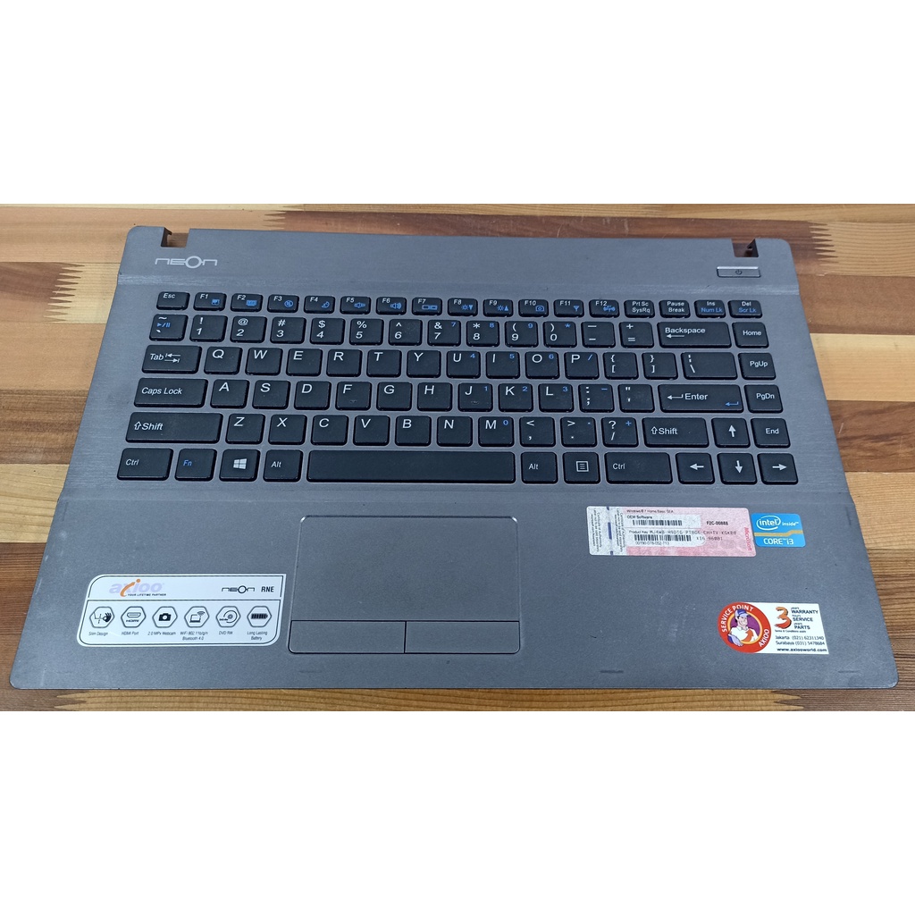 Casing Frame Keyboard Palmrest Laptop Axioo Neon RNE W540EU
