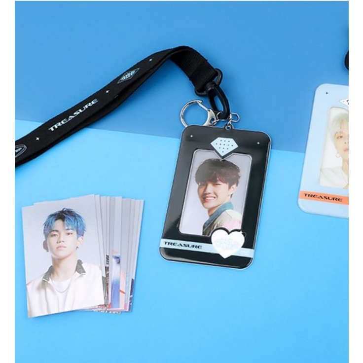 (READY) ( I LOVE YOU ) TREASURE Photo Keyring MD official ver black dan blue ver