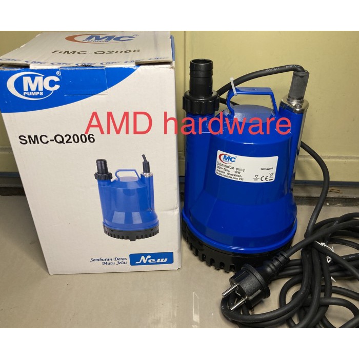 Pump Mc Pump Pompa Celup Manual 100W Submersible Hisap Air Bersih Smc-Q2006
