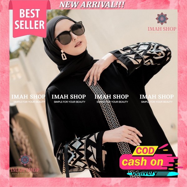 Dress Lebaran Aynur Abaya Arabian Exclusive Gamis Renda Baju Muslimah Abaya Arab Saudi Abaya Umroh D