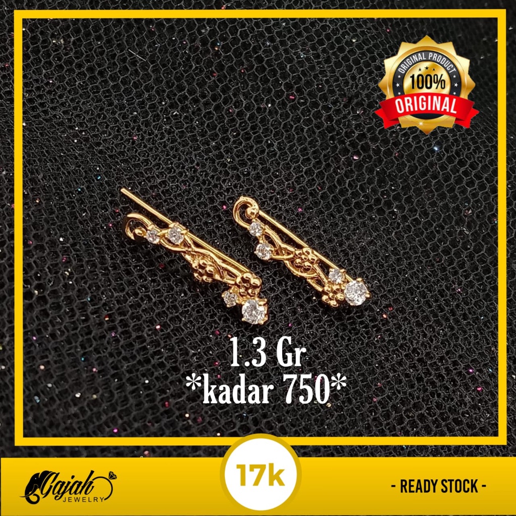 Anting emas 17k - 1.3 gr kadar 750 - 4118