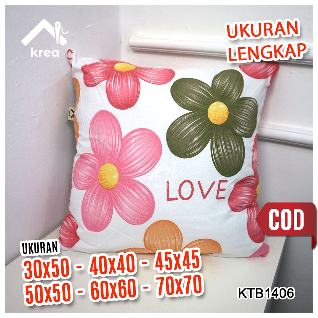 Sarung Bantal Sofa Ukuran 30x50, 40x40, 45x45, 50x50, 60x60, 70x70 - KTB1407