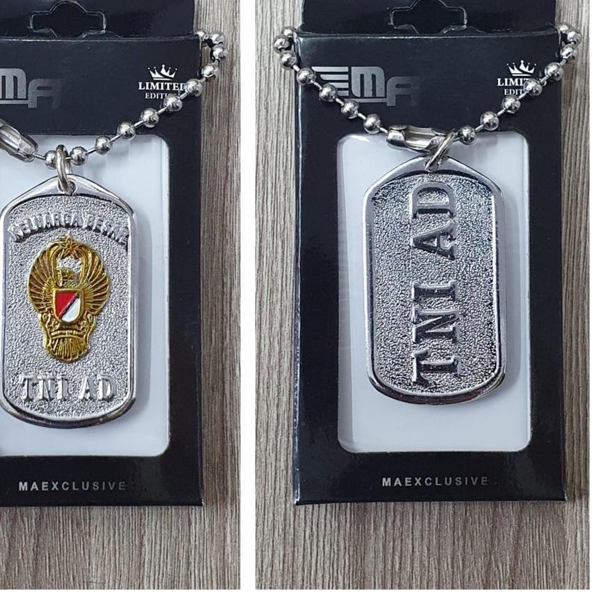 Terbaru |JKH|Kalung TNI AD DOG TAG Logo TNI AD Kalung Rantai Kalung Pria Kalung Wanita Kalung Custom