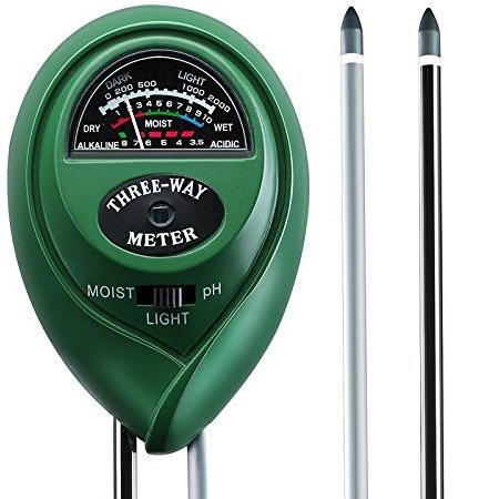 ✶ Mediatech Soil meter  3 in 1 Soil Moisture Tester (pH, Moisture, Light) - pH Meter Tanah -  B ●