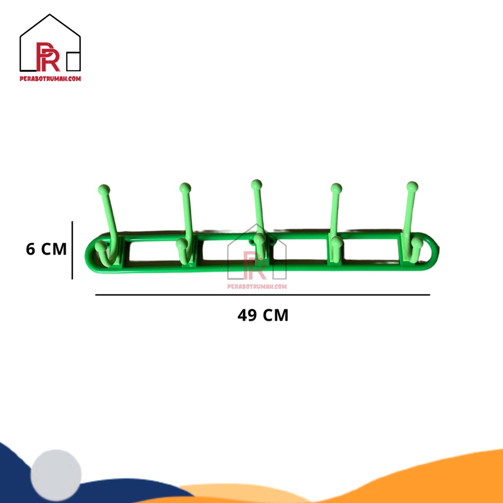 Kapstok Plastik Gantungan Baju / Hanger Dinding Tembok