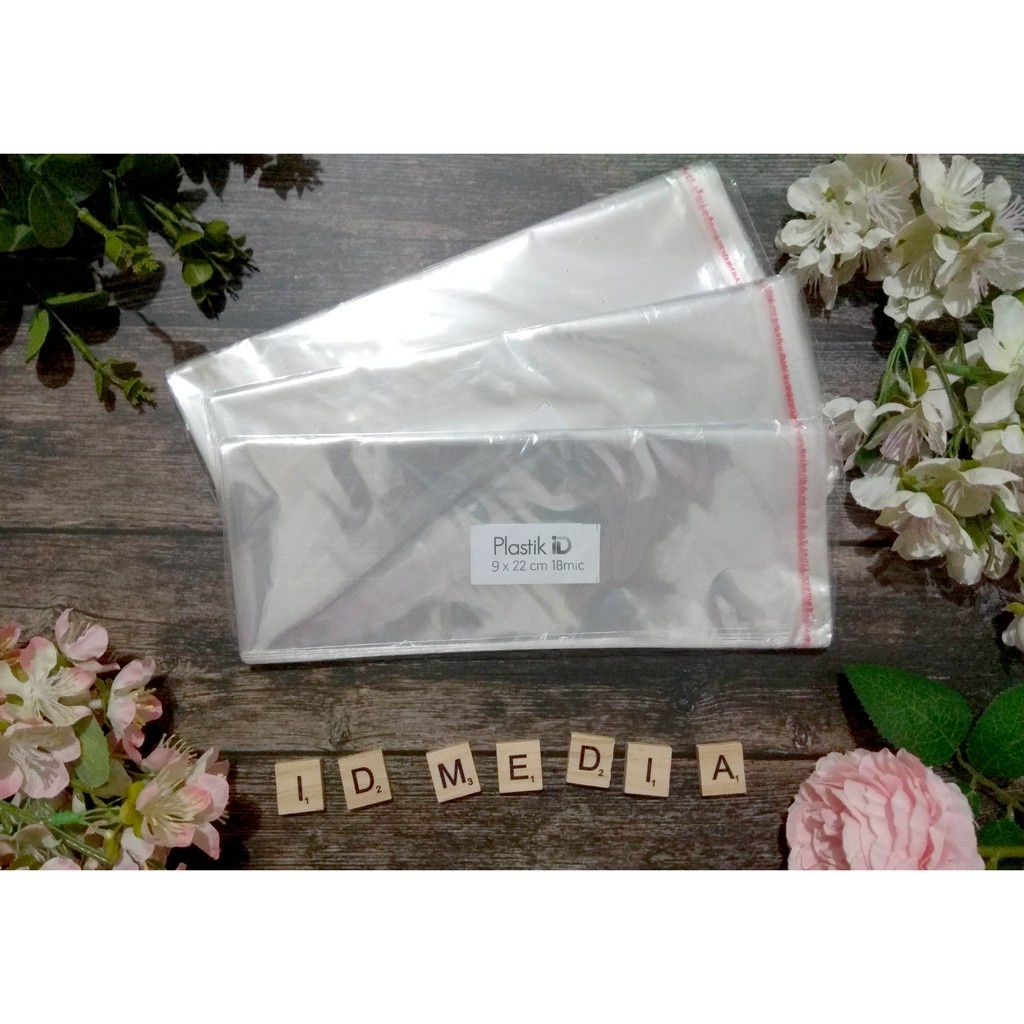 9 x 22 cm Plastik Kaca | Plastik Opp | Plastik Undangan