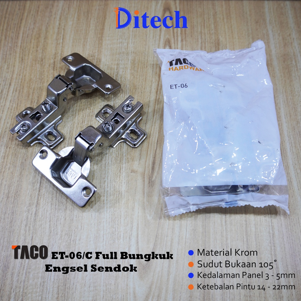 Engsel Sendok TACO ET-06 A/B/C Engsel Pintu Lemari Kitchen Set