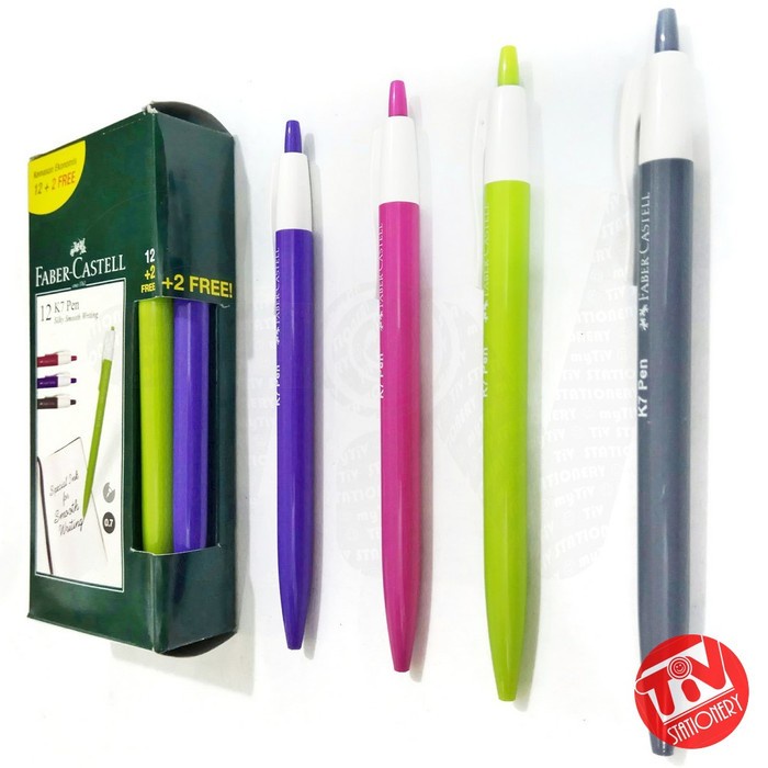 

BISA COD Pulpen Faber Castell K7 0.7 mm (1 pack = 12+2 pcs)