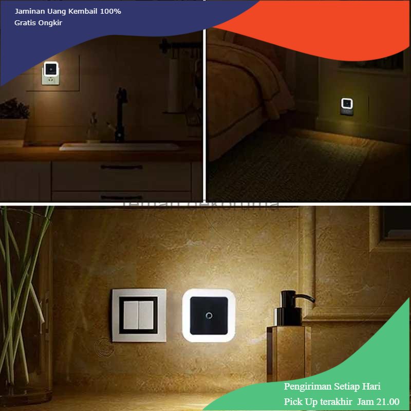 TD - LMP Goodland Lampu Tidur Minimalis EU Plug Sensor Cahaya 220V 0.5W - W1682