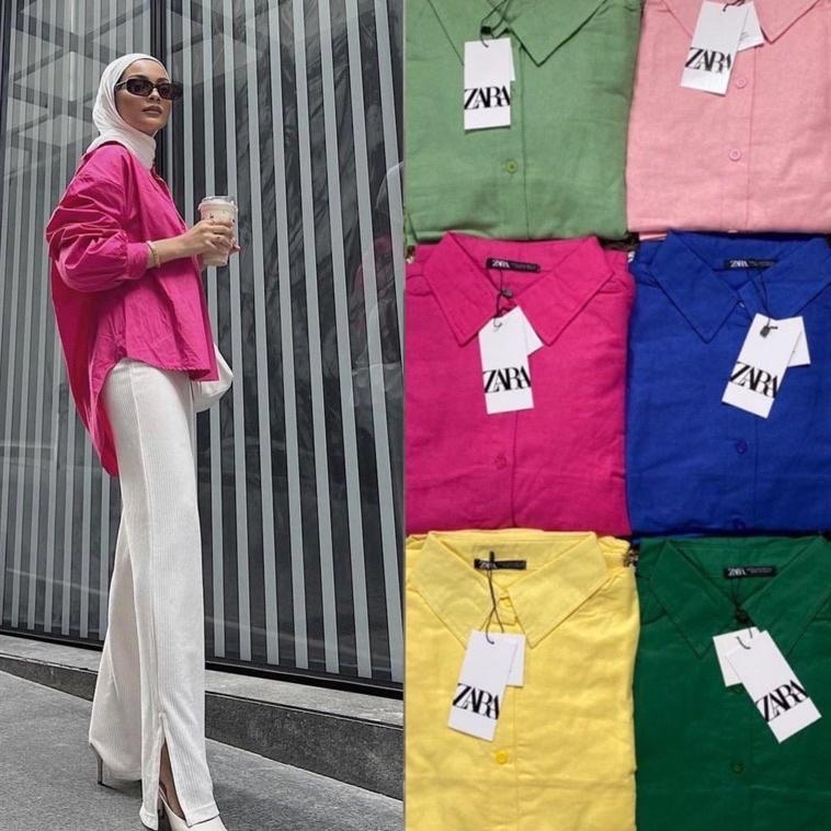 TERPERCAYA kemeja zara oversize fanta kemeja zara oversize kemeja premium