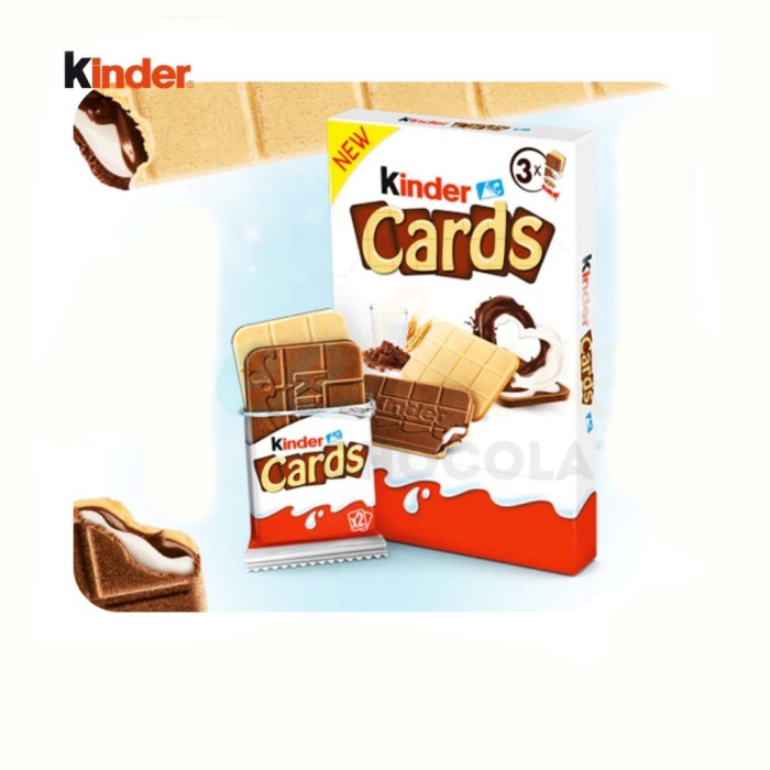 

KINDER Cards Premium Chocolate Bar Cokelat Batang T3 isi 3packs (6pcs)