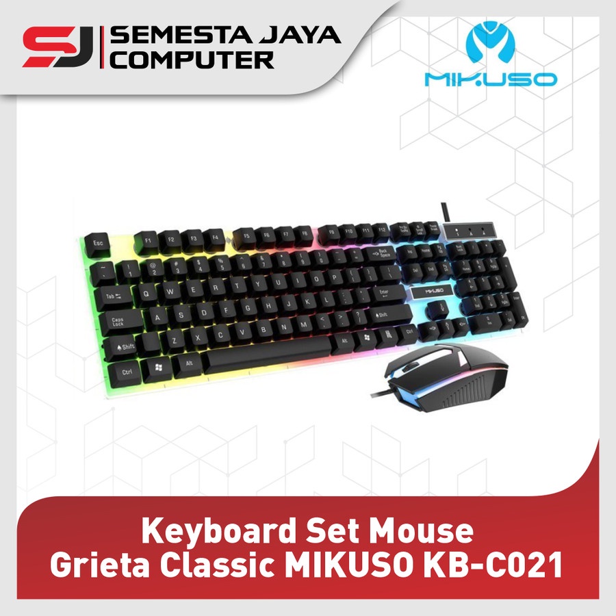 Keyboard Set Mouse Grieta Classic MIKUSO KB-C021 Keyboard Mouse Set