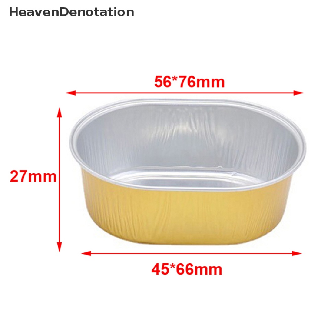 [HeavenDenotation] 10pcs Aluminium Foil Baking Cup Tahan Panas Kue Cups Cetakan Dengan Tutup Cupcake HDV