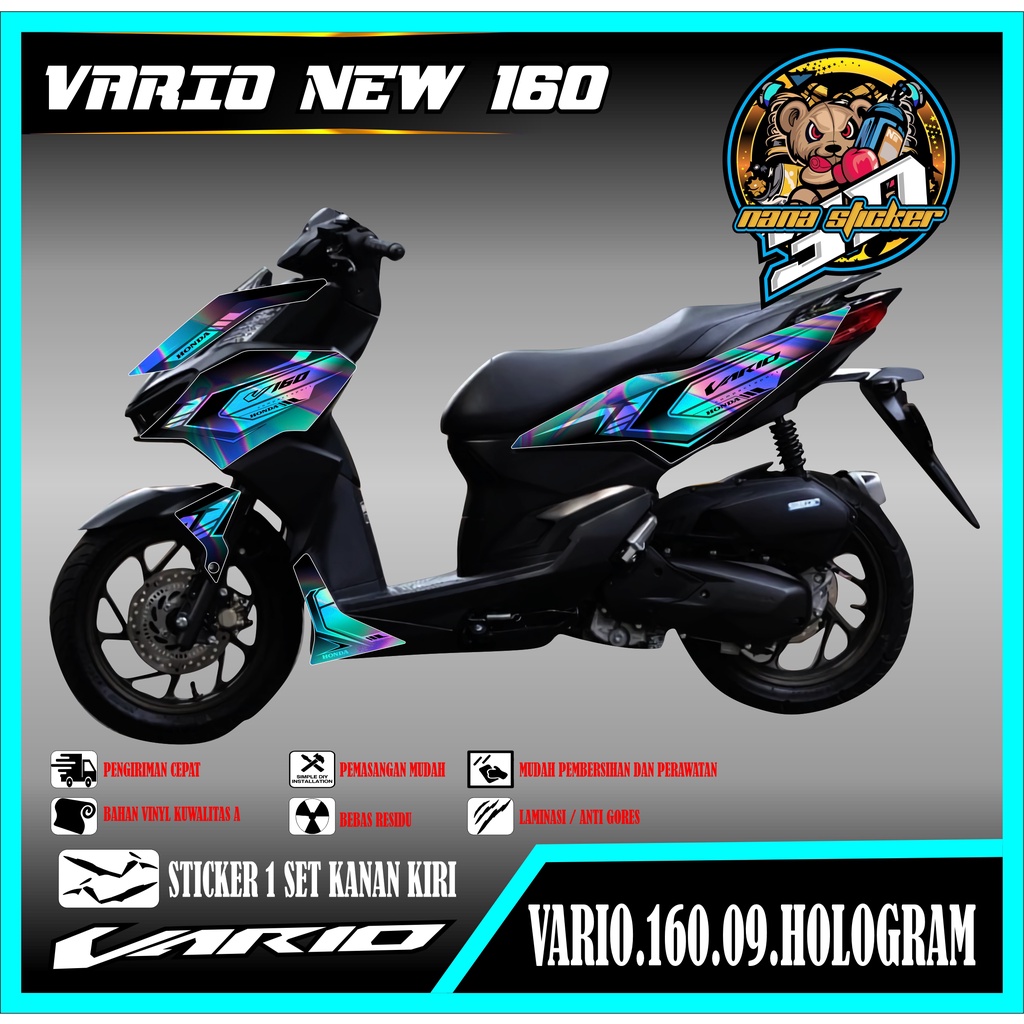 Striping NEW VARIO 160 HOLOGRAM - Variasi Sticker VARIO 160 HOLOGRAM Stiker Skotlet Motor Scotlite N