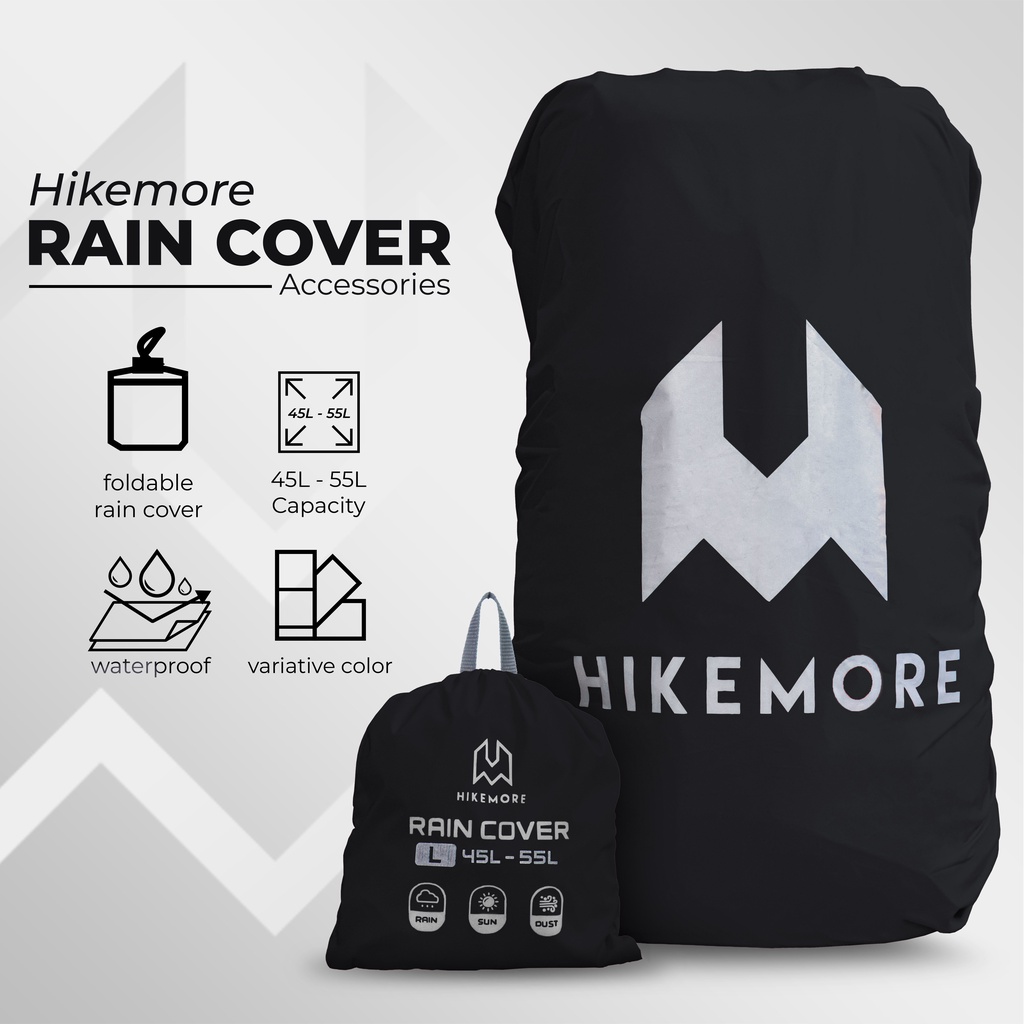 Mantel Tas Hikemore Rain Cover S 20-25L Backpack Pria Wanita