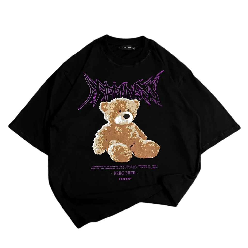 {oversize}Baju Kaos Cotton Combed Distro T-SHIRT Motif &quot;bear&quot;