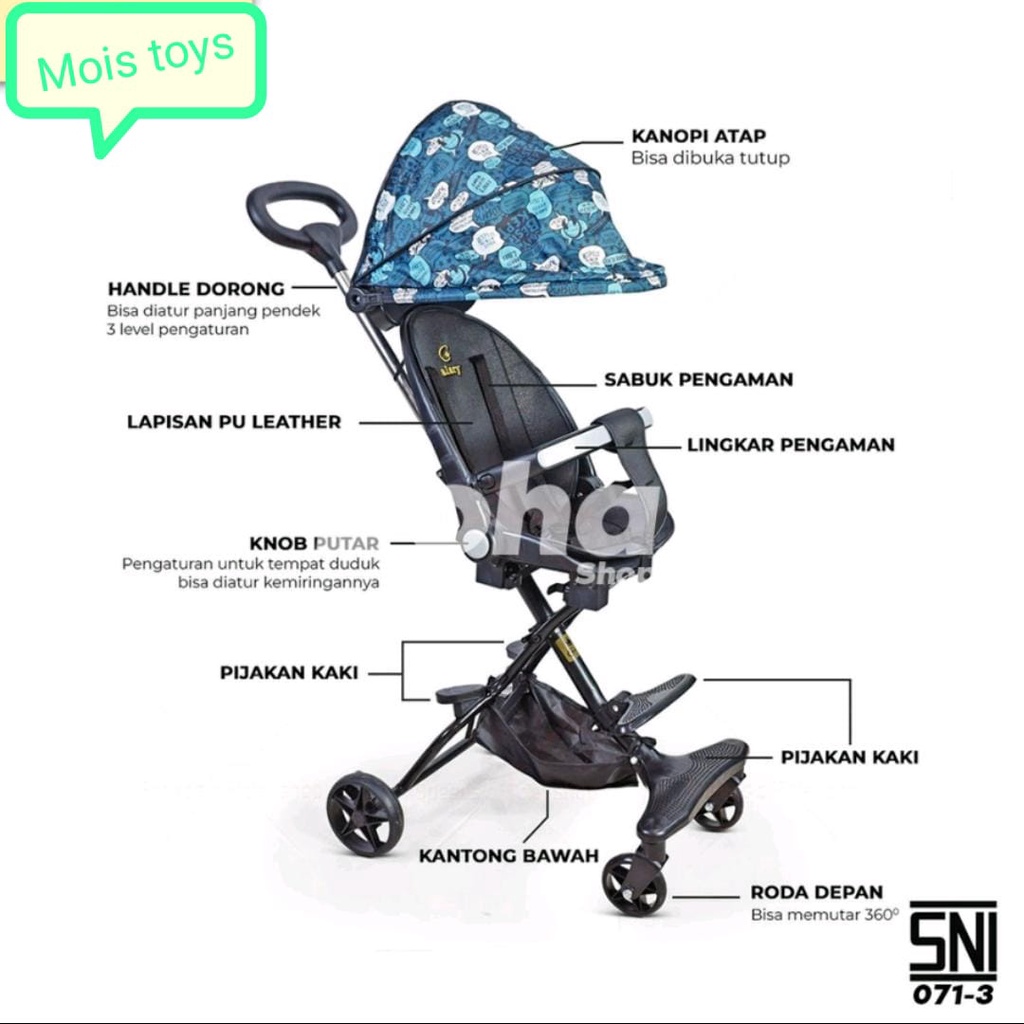 (Bisa Baring, Rebah Dan Duduk) MAGIC STROLLER SPACE BABY EXOTIC ET LW 126 LW126, LW 171, LW 133 dan 071-3