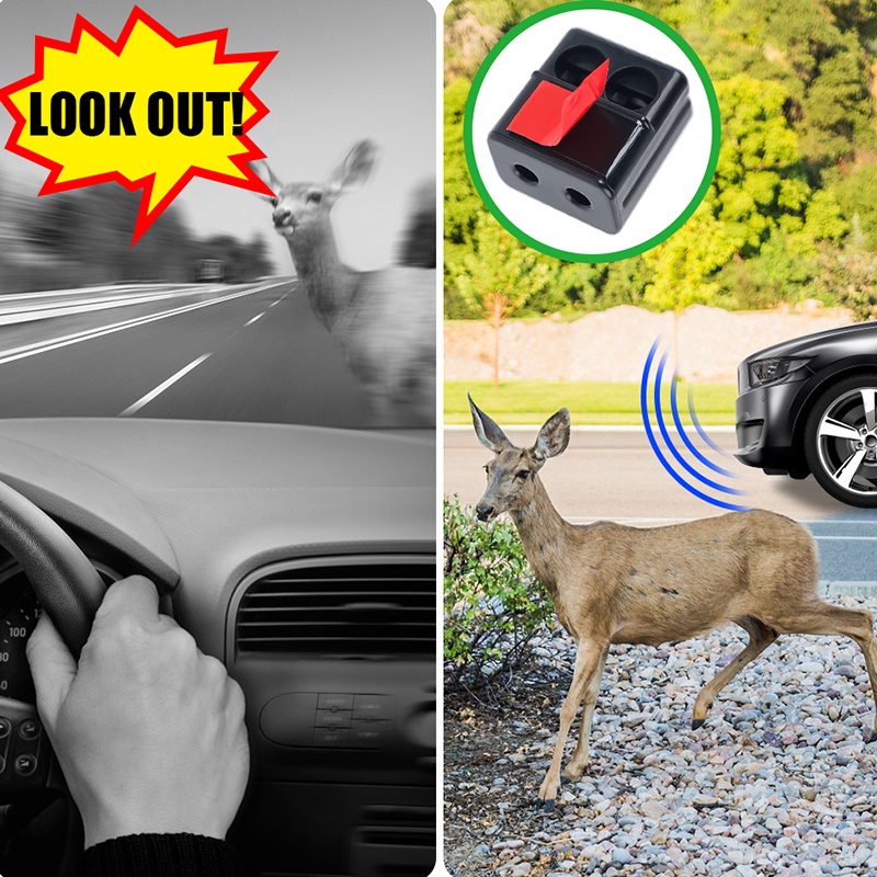 2pcs/set Mobil Self Adhesive Physical Ultrasonic Animal Sirens/Otomotif Outdoor Anti-Tabrakan Deer Repeller/Perangkat Siaga Keselamatan Kendaraan Universal